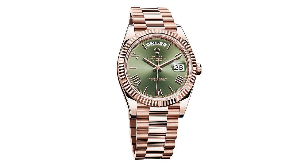 Часы Oyster Perpetual Day-Date 40, розовое золото, Rolex 
