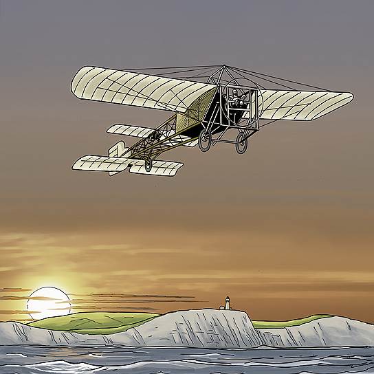 Изображение моноплана, на котором Луи Блерио перелетел Ла-Манш 25 июля 1909 года 
