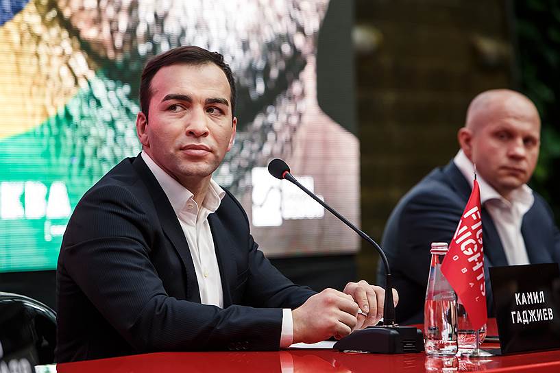 Камил Гаджиев и Федор Емельяненко на пресс-конференции Fight Nights 
