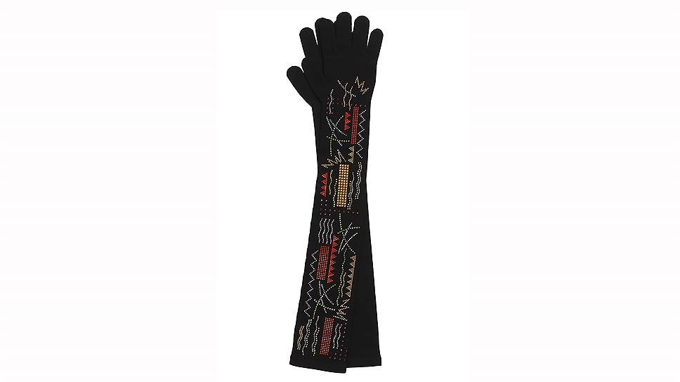 Удлиненные перчатки Giorgio Armani с декором из страз