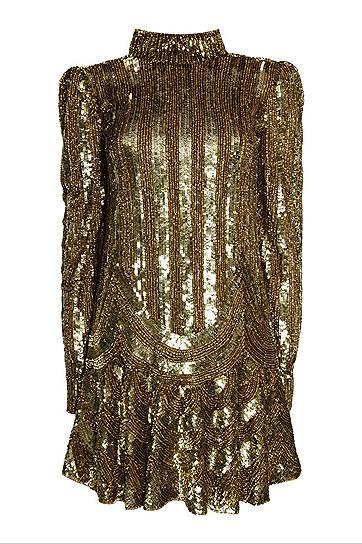 Marc Jacobs, платье с золотистыми пайетками (aizel.ru) 