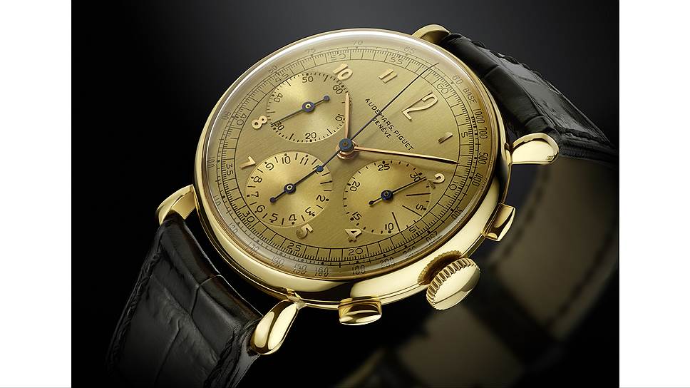 Часы с хронографом, розовое золото, 1939 год  
