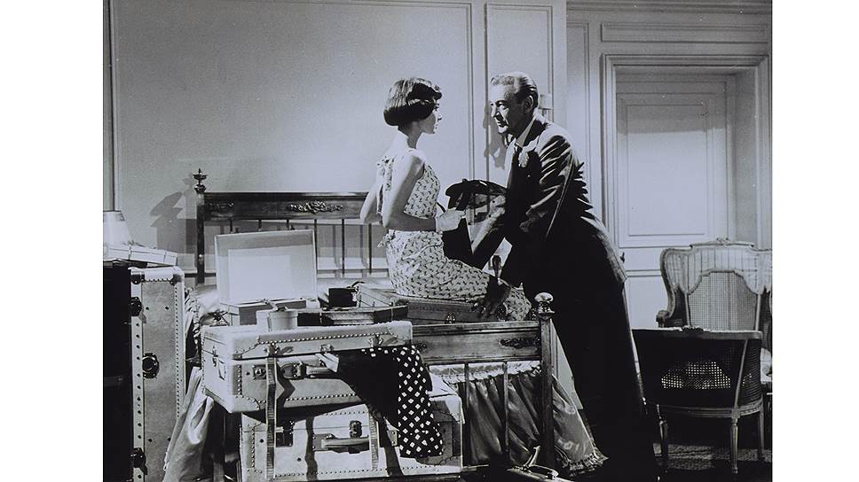 Одри Хепберн и Гари Купер снимаются в номере Ritz в фильме &quot;Любовь после полудня&quot; (1957) 
