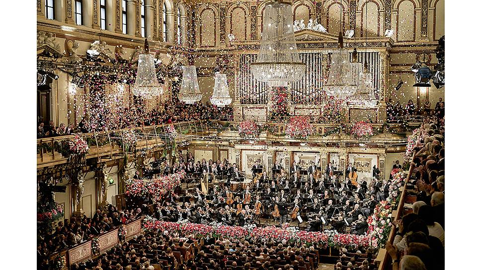 Вот уже 70 лет каждый год устраивается новогодний концерт в Золотом зале Музикферайна