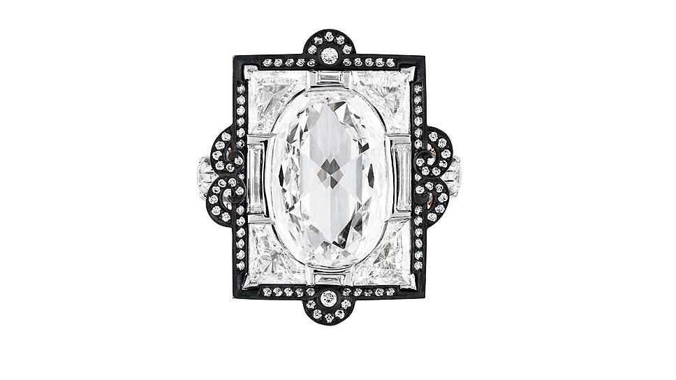 Кольцо Appartements de Mesdames Cassette, желтое и розовое золото, черненое серебро, платина, бриллианты, 2016 год 
