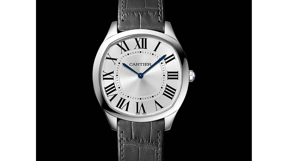 Cartier, часы Drive de Cartier Ultraflat, 39 мм, механизм с ручным подзаводом, белое золото, 1 180 000 руб. 
