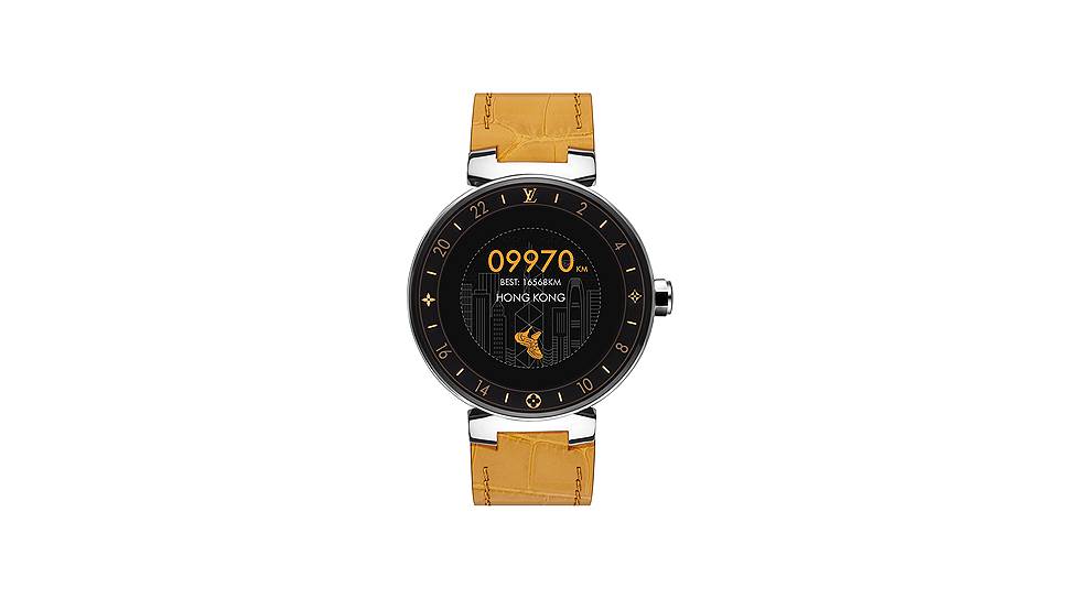 Louis Vuitton, часы Tambour Horizon, сталь, 42 мм, на базе Google Wear OS 