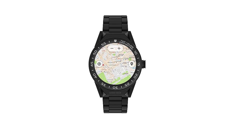Tag Heuer, часы Connected Modular 45, титан с покрытием из керамики, 45 мм, на базе Android