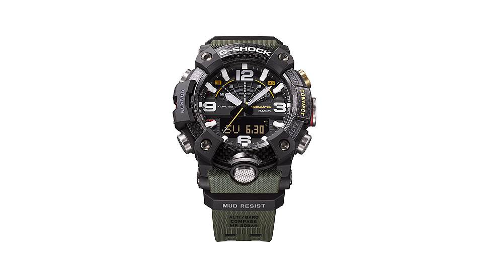 G-Shock, часы Mudmaster GG-B100-1A3, 44,9 мм, карбон, кварцевый механизм