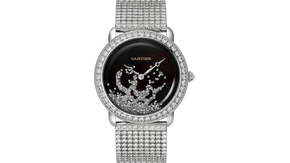 Cartier, часы Revelation d’une Panthere, 37 мм, белое золото, бриллианты, механизм с ручным
подзаводом