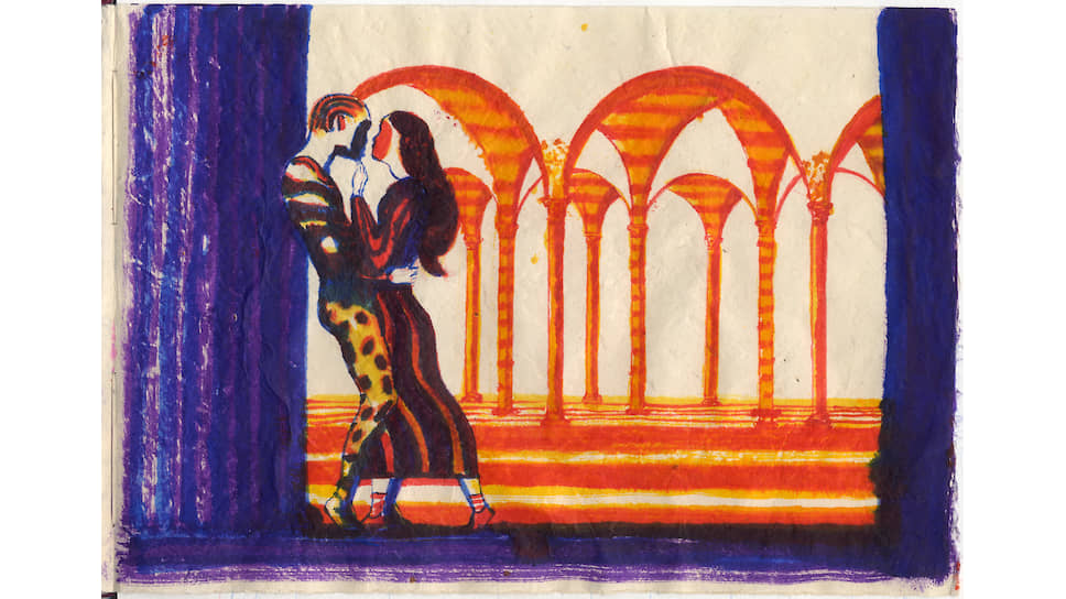 Итальянский художник и иллюстратор Лоренцо Маттотти оформил внутренний двор Hotel d'Evreux рисунками из «Ромео и Джульетты» к новой коллекции высокого ювелирного искусства Van Cleef & Arpels