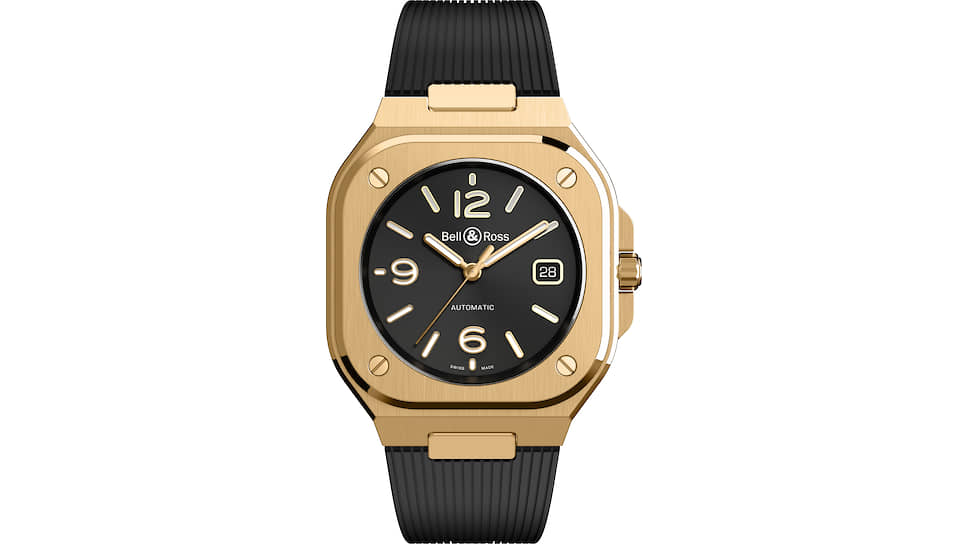 Bell & Ross BR 05 Automatic Gold Face Rubber
