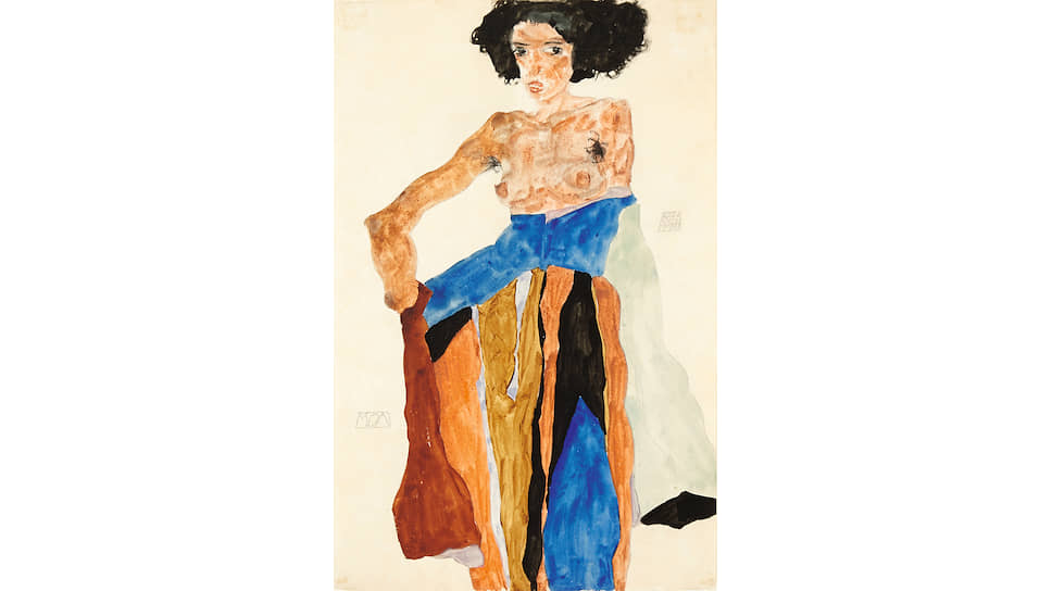 Эгон Шиле, «Моа» (1911) на выставке «Эгон Шиле. Жан-Мишель Баския»
