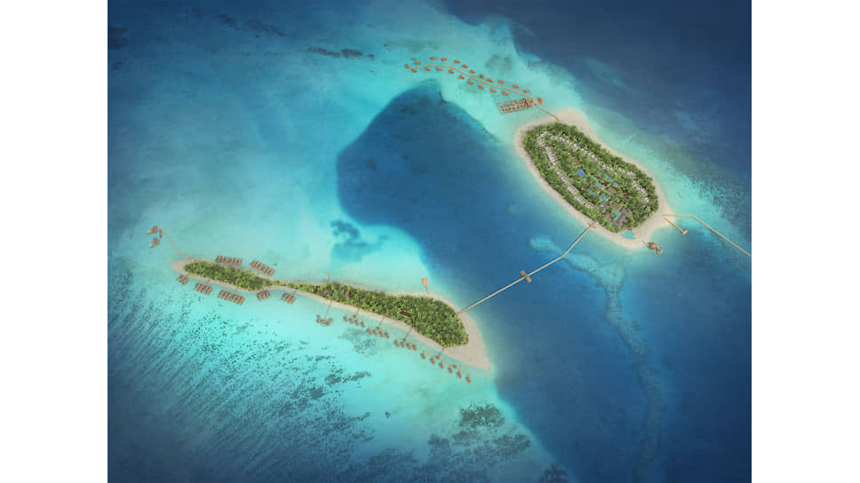 Вид на отель Conrad Maldives Rangali Island 