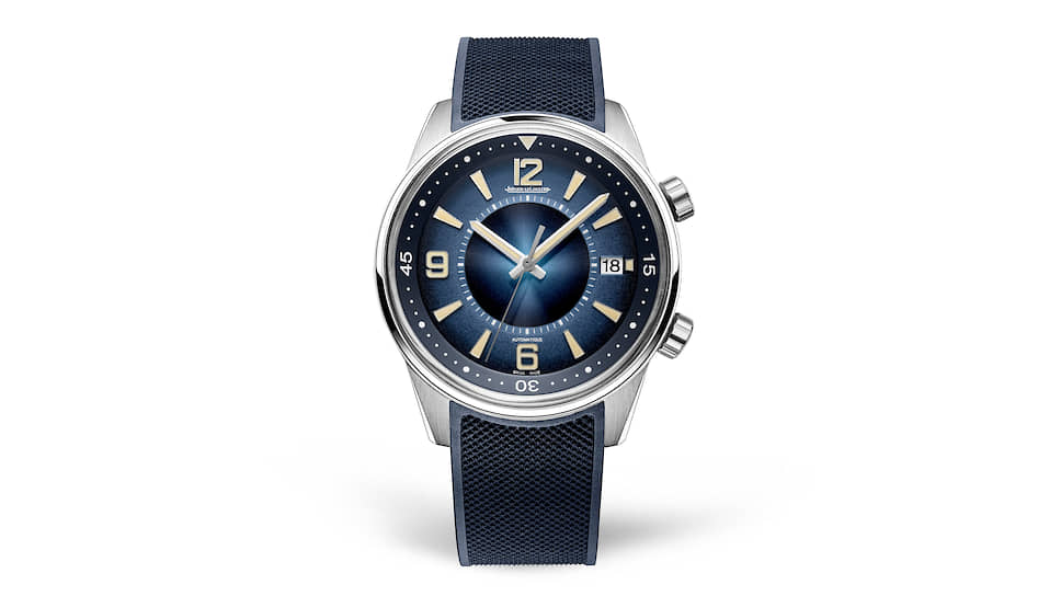 Jaeger-LeCoultre Polaris Date — часы, вдохновленные моделью Memovox Polaris 1968 года. Стальной корпус 42 мм и две головки — одна для завода часов и регулировки времени, другая — для поворота внутреннего кольца циферблата 
