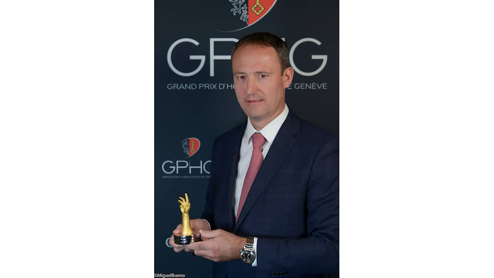 Глава марки Эрик Пирсон унес со сцены женевского Гран-при премию Challenge за часы Tudor Black Bay P01