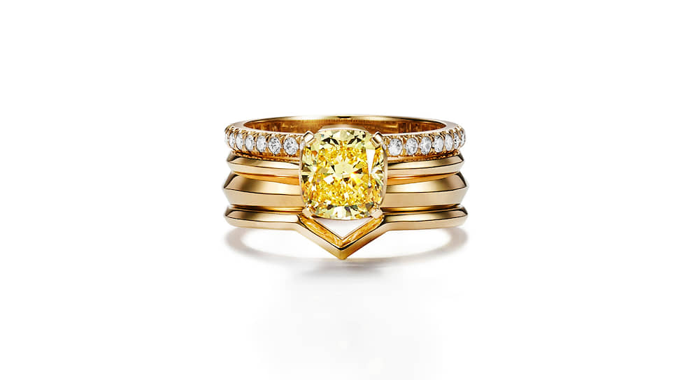 Tiffany &amp; Co., Soleste, желтое золото, желтый и бесцветные бриллианты
