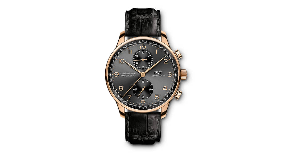 IWC, часы Portugieser Chronograph, 41 мм, розовое золото, механизм с автоматическим подзаводом, запас хода 46 часов