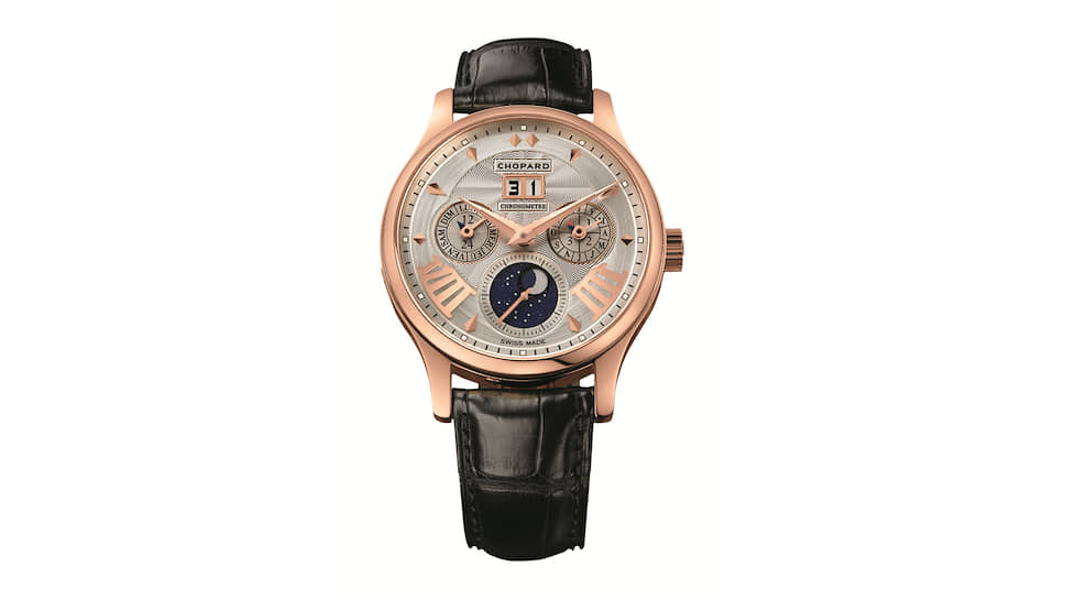 Chopard, часы Lunar One Perpetual Calendar, 43 мм, розовое золото, механизм с автоматическим подзаводом, запас хода 65 часов