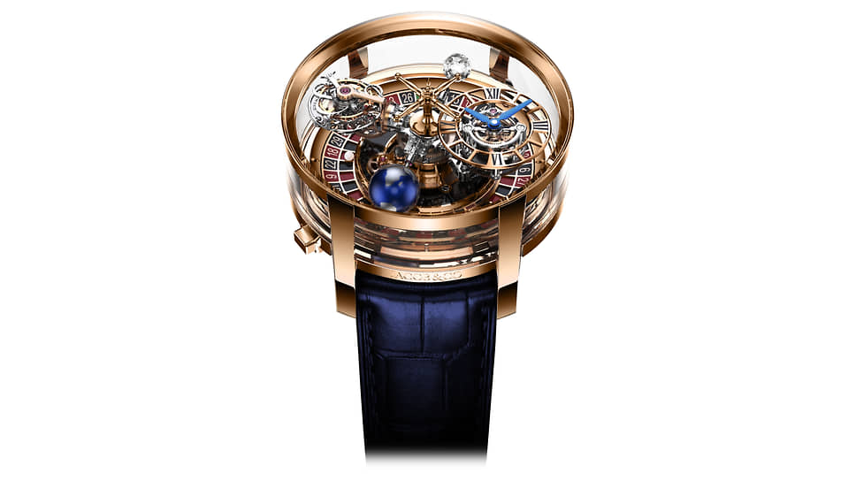 Часы Jacob & Co Astronomia Casino, корпус 47 мм, розовое золото, мануфактурный калибр JCAM29A