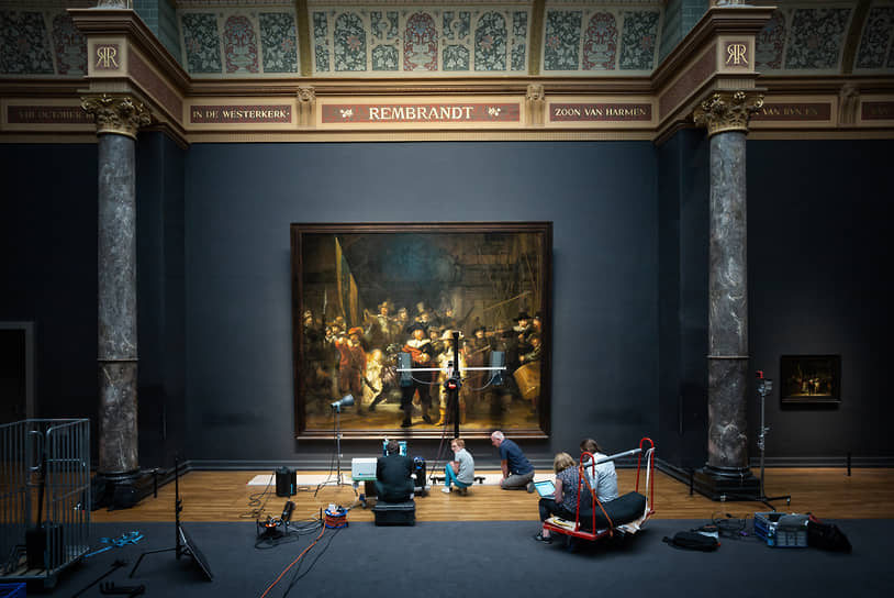 Во время подготовки к реставрации полотна Рембрандта «Ночной дозор»