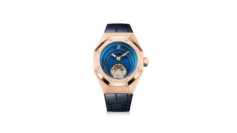 Audemars Piguet, часы Royal Oak Concept Frosted Gold, 38,5 мм, розовое золото, бриллианты, механизм с ручным подзаводом, запас хода 72 часа