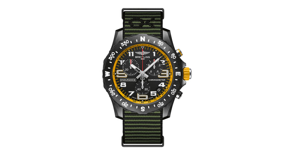 Breitling, часы Endurance Pro, 44 мм, полимерный материал Breitlight, кварцевый механизм с термокомпенсацией, водонепроницаемость до 100 м, срок службы батареи 3–4 года