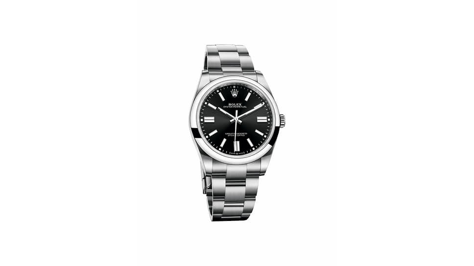Rolex, часы Oyster Perpetual, 41 мм, сталь, механизм с автоматическим подзаводом, запас хода 70 часов