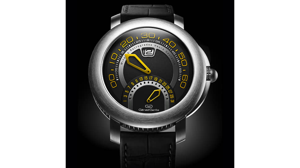 Gerald Genta. Arena Bi-Retrograde Sport — вторые часы марки, с 2000 года принадлежащей компании Bvlgari. Первые вышли в 2019-м