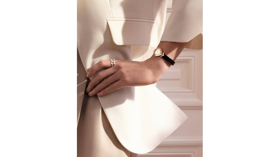 Кольца Josephine Ronde d’Aigrettes и часы Josephine Aigrette, белое и розовое золото, бриллианты