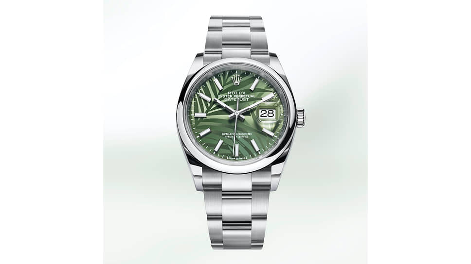 Rolex, часы Oyster Perpetual Datejust, 36 мм, сталь, механизм с автоматическим подзаводом, запас хода 70 часов