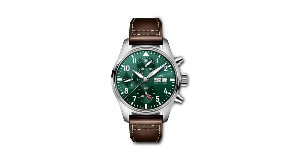 IWC, часы Pilot&#39;s Watch Chronograph, 41 мм, сталь, механизм с автоматическим подзаводом, запас хода 46 часов