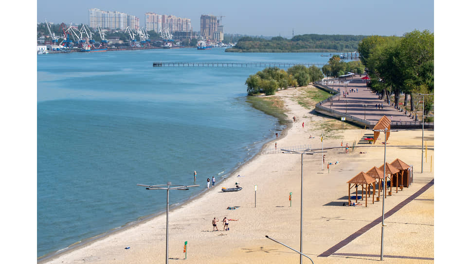Вид на городской пляж Ростова-на-Дону
