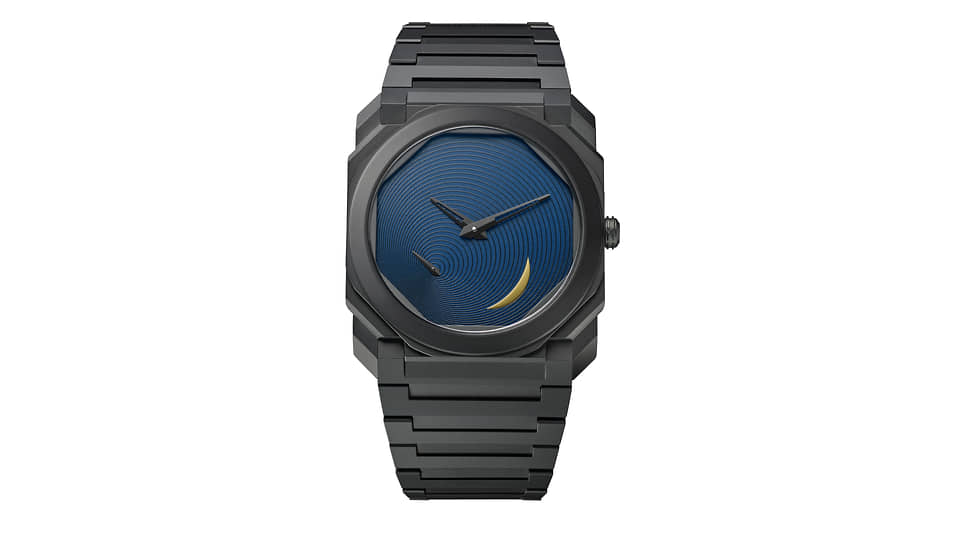 Корпус с интегрированным браслетом Octo Finissimo Tadao Ando Limited Edition выполнен из черной матовой керамики