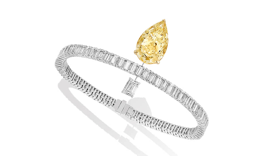 Messika, браслет Diamond Magnet, белое золото, желтый (8,04 карата) и бесцветные бриллианты