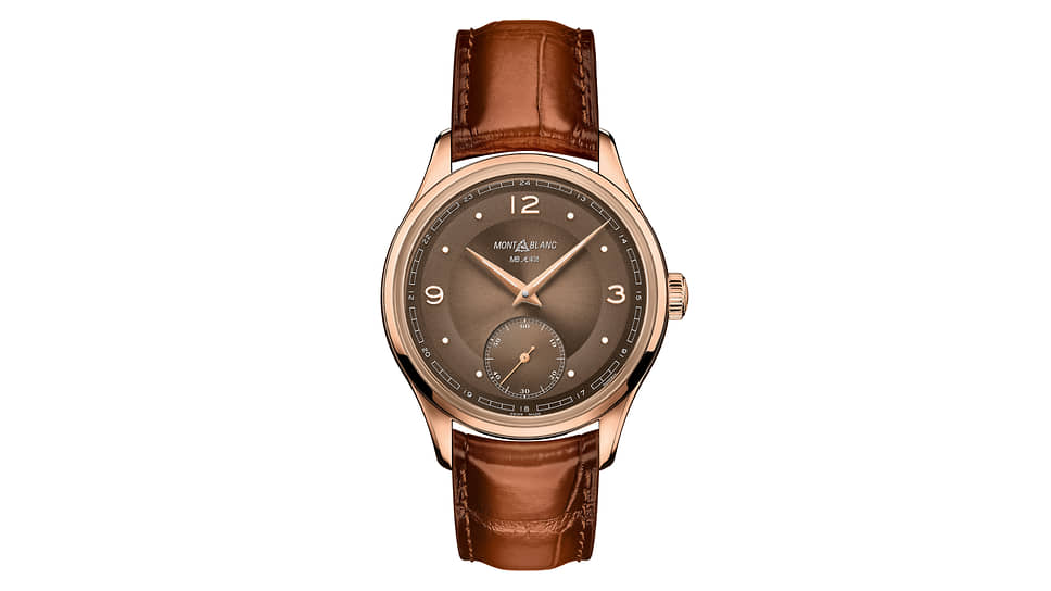 Montblanc, часы Heritage Pythagore Small Second Limited Edition 148, 39 мм, розовое золото, механизм с ручным подзаводом, запас хода 80 часов