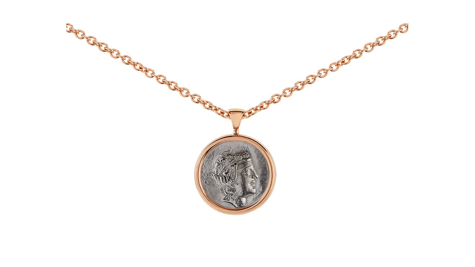 Bvlgari, подвеска Monete, розовое золото, античная монета