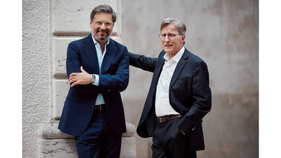 Генеральный директор Parmigiani Fleurier Гвидо Террени (слева) и основатель марки Мишель Пармиджани