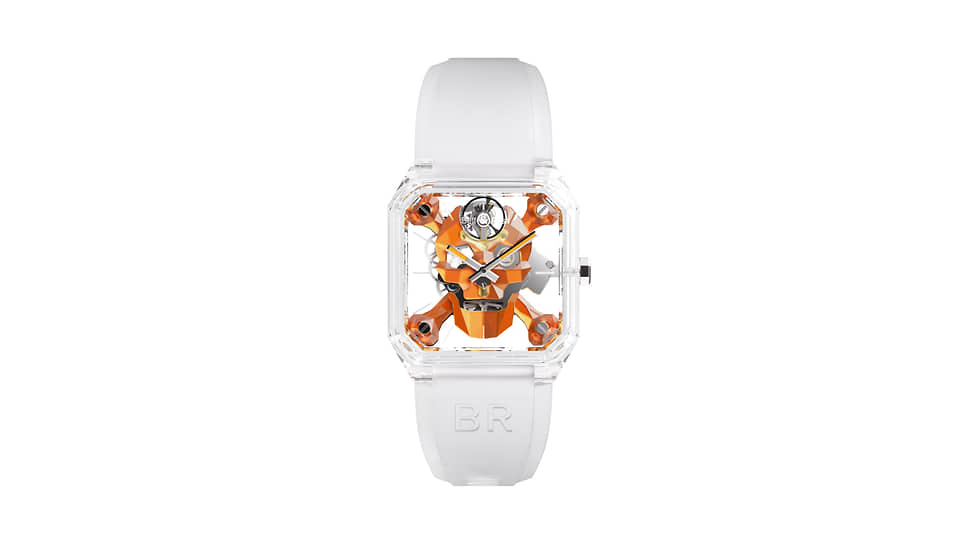 Bell &amp; Ross, часы BR 01 Cyber Skull Sapphire, 43,3 х 45 мм, сапфир, механизм с ручным подзаводом