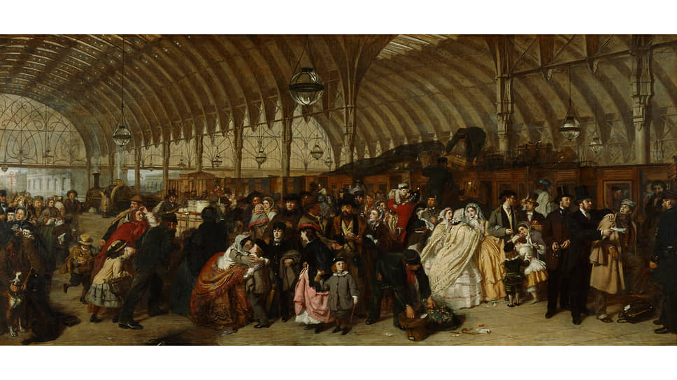 Уильям Пауэлл Фрит. «Железнодорожный вокзал», 1862
