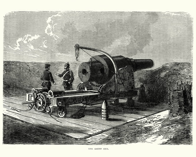 Во второй половине XIX века крупповские пушки были на вооружении многих армий мира