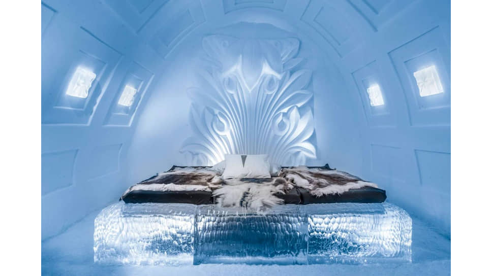 Ледяной отель Icehotel, поселок Юккасъярви на севере Швеции