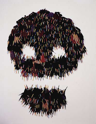 Аннет Мессаже. «Перчаточная голова», 1999 год. Перчатки, цветные карандаши