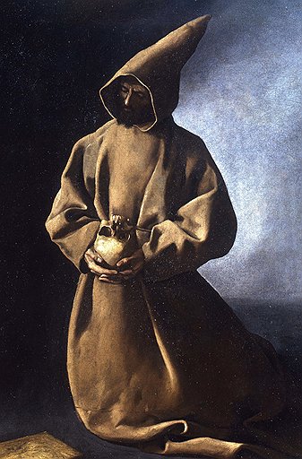 Франсиско Сурбаран. «Коленопреклоненный св. Франциск», около 1635 года. Холст, масло