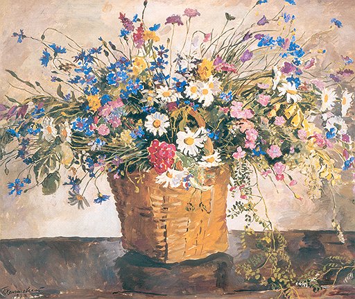 «Натюрморт. Полевые цветы. Вика», 1938 год