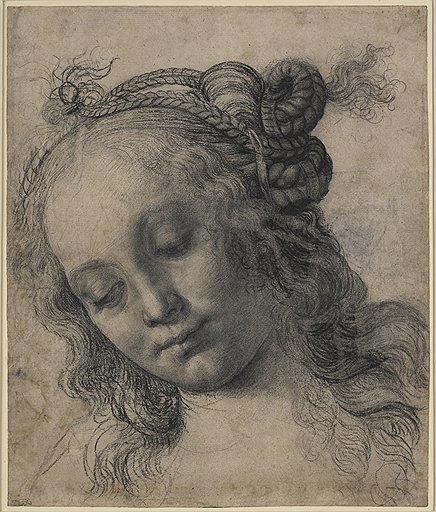 Андреа дель Вероккио. «Голова женщины», 1470-е годы. Уголь, белила