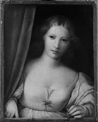 Североитальянский мастер. «Женщина у окна», 1510–1530 годы. До реставрации