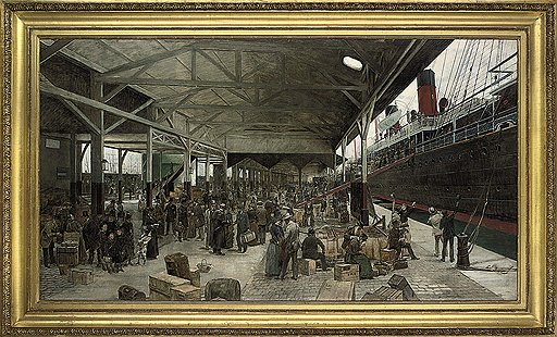 Теофиль Пуалпо. «Отплытие ”Нормандии“ из Гавра», 1889 год. Christie’s, эстимейт &amp;#163;20–30 тыс.