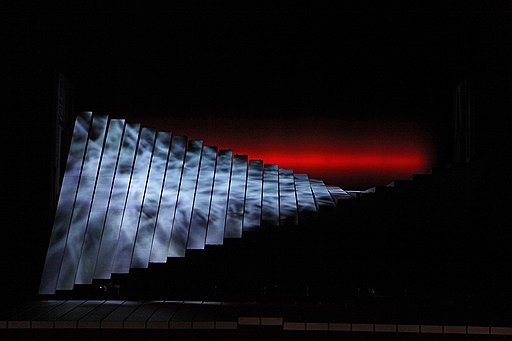 Макет сцены к постановке «Золота Рейна» в Metropolitan Opera