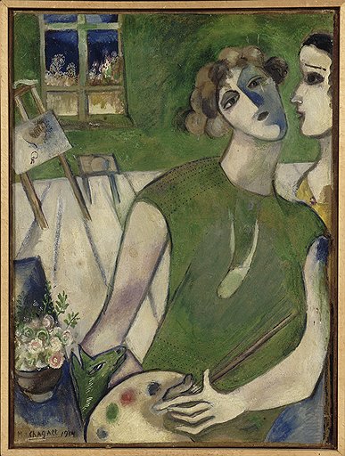 Марк Шагал. «Автопортрет в зеленом», 1914 год